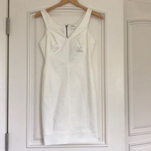Helmet Lang v-neck Fitted Dress White